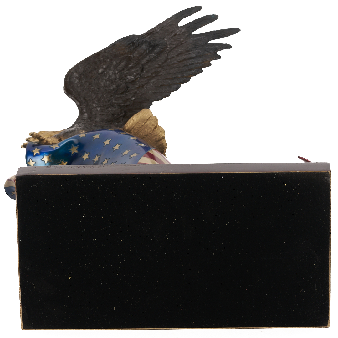 Lot 469: Ghiglieri Bronze Eagle w/ Flag, Brave Glory