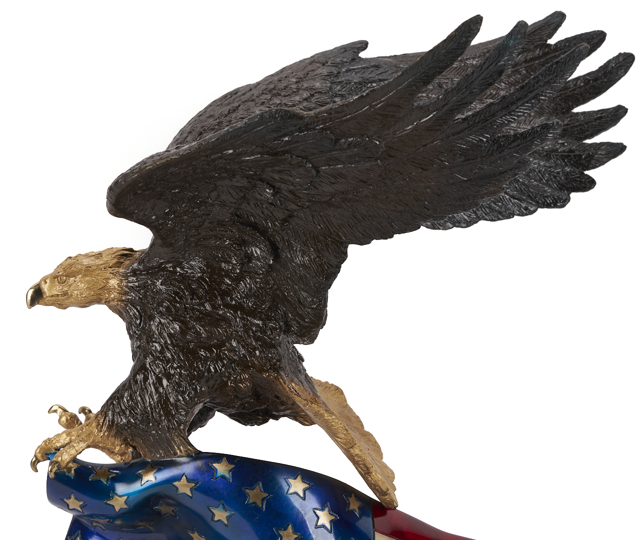 Lot 469: Ghiglieri Bronze Eagle w/ Flag, Brave Glory