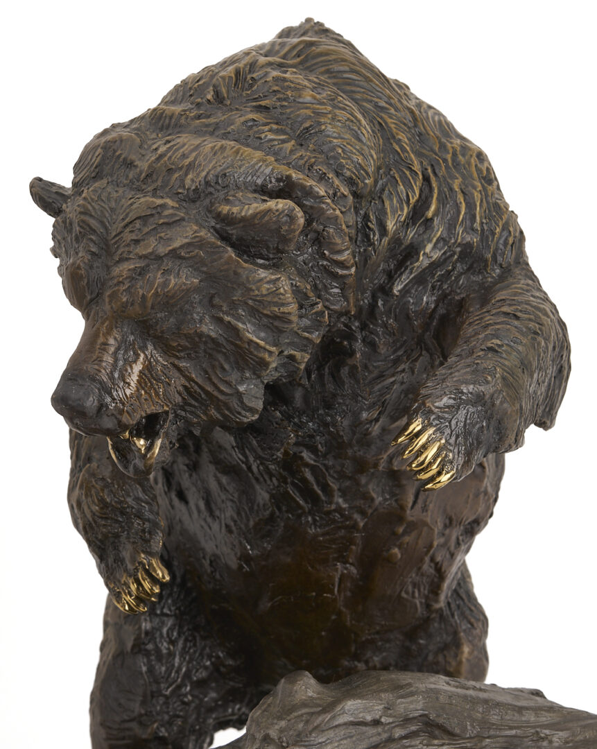 Lot 470: Lorenzo Ghiglieri Bronze Sculpture, Powerful Exchange