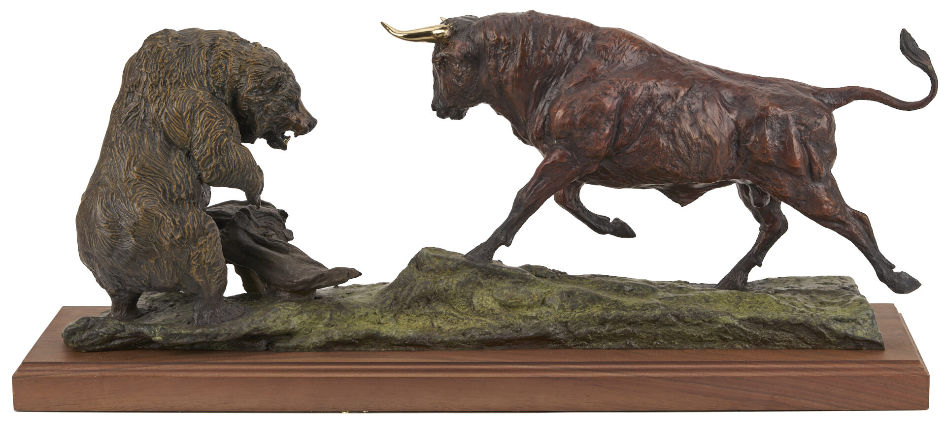 Lot 470: Lorenzo Ghiglieri Bronze Sculpture, Powerful Exchange
