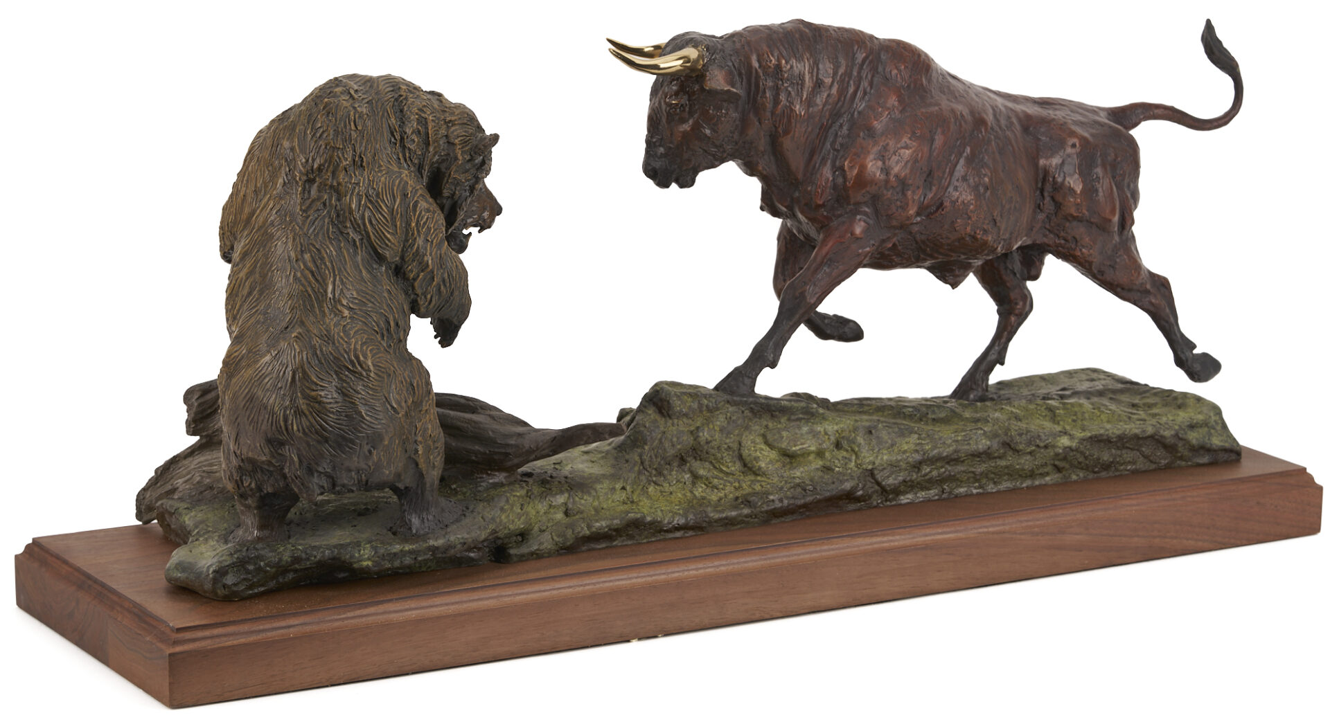 Lot 470: Lorenzo Ghiglieri Bronze Sculpture, Powerful Exchange