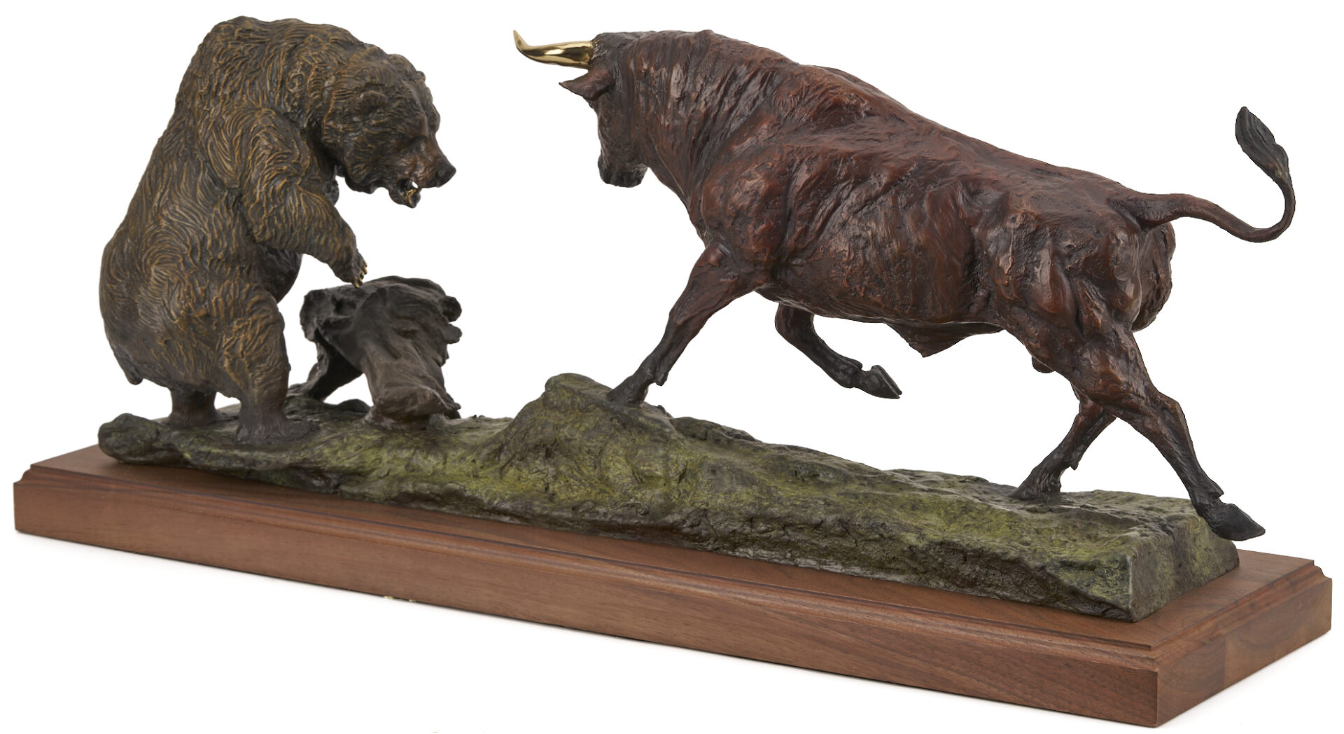 Lot 470: Lorenzo Ghiglieri Bronze Sculpture, Powerful Exchange