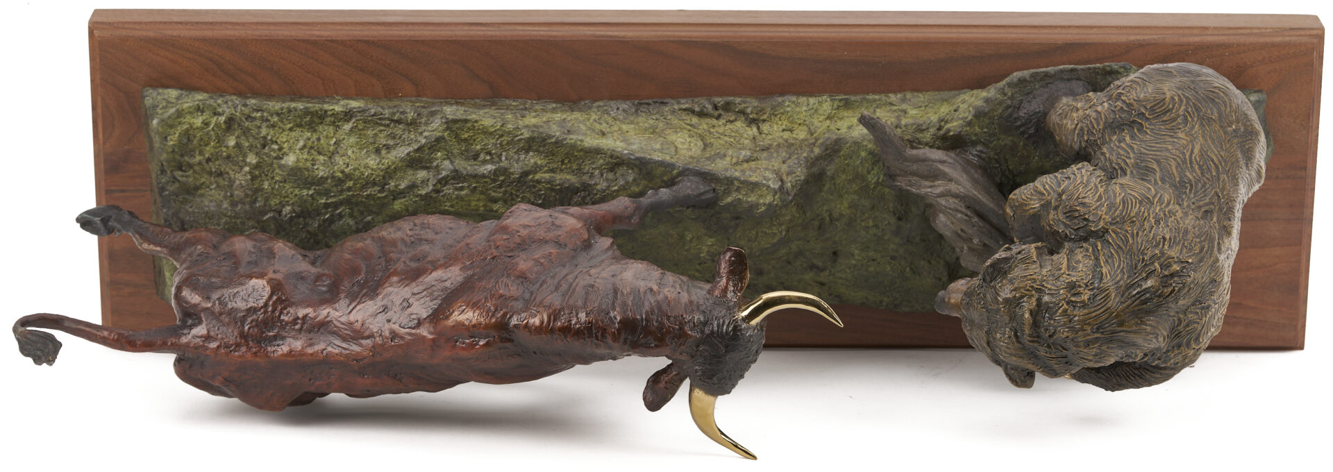 Lot 470: Lorenzo Ghiglieri Bronze Sculpture, Powerful Exchange