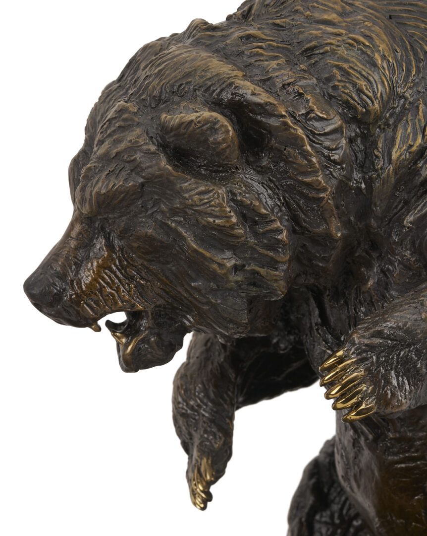 Lot 470: Lorenzo Ghiglieri Bronze Sculpture, Powerful Exchange