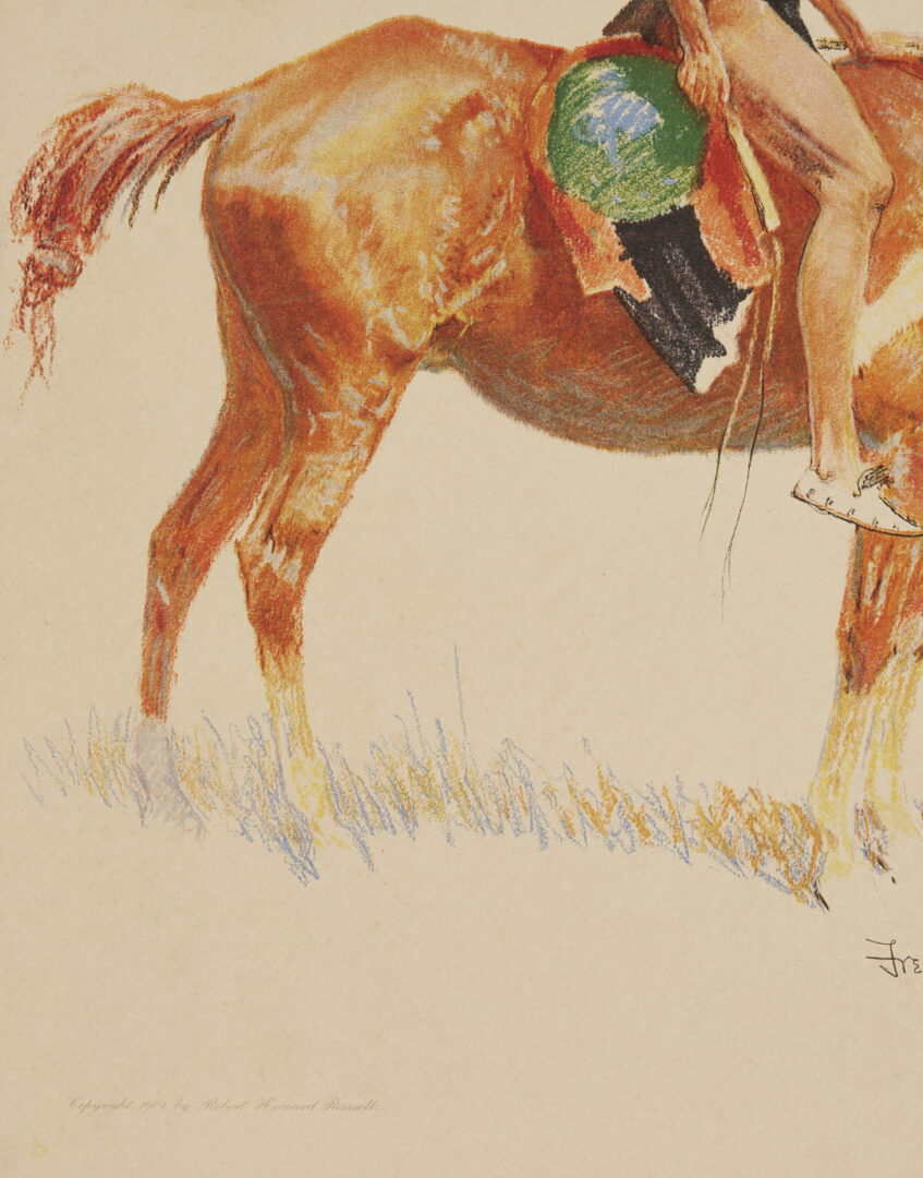 Lot 471: 2 Frederic Remington Lithographs from A Bunch of Buckskins, 1901
