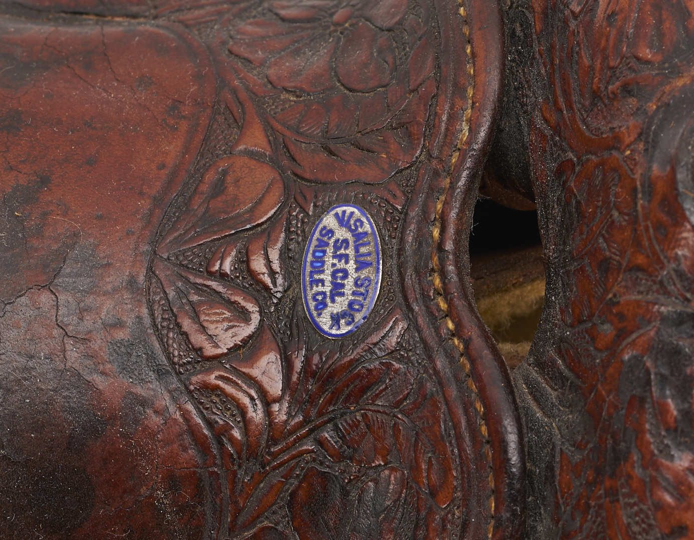 Lot 472: Visalia Quarter Scale Miniature Saddle on Stand, c. 1935