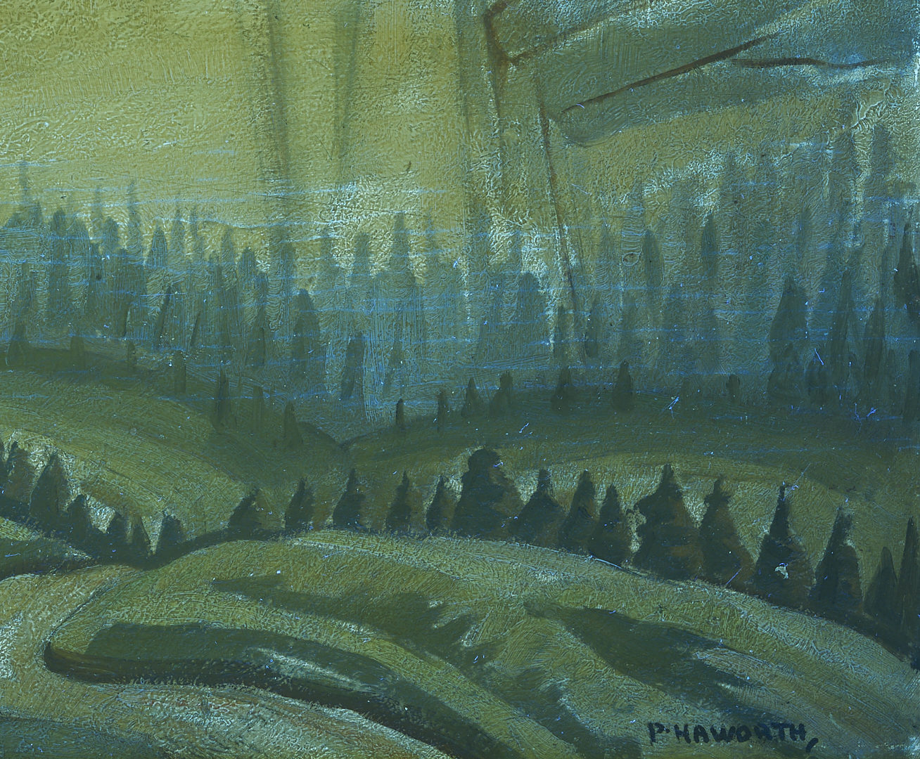 Lot 473: Peter Haworth Canadian Oil Painting, Valley of St. Anthony