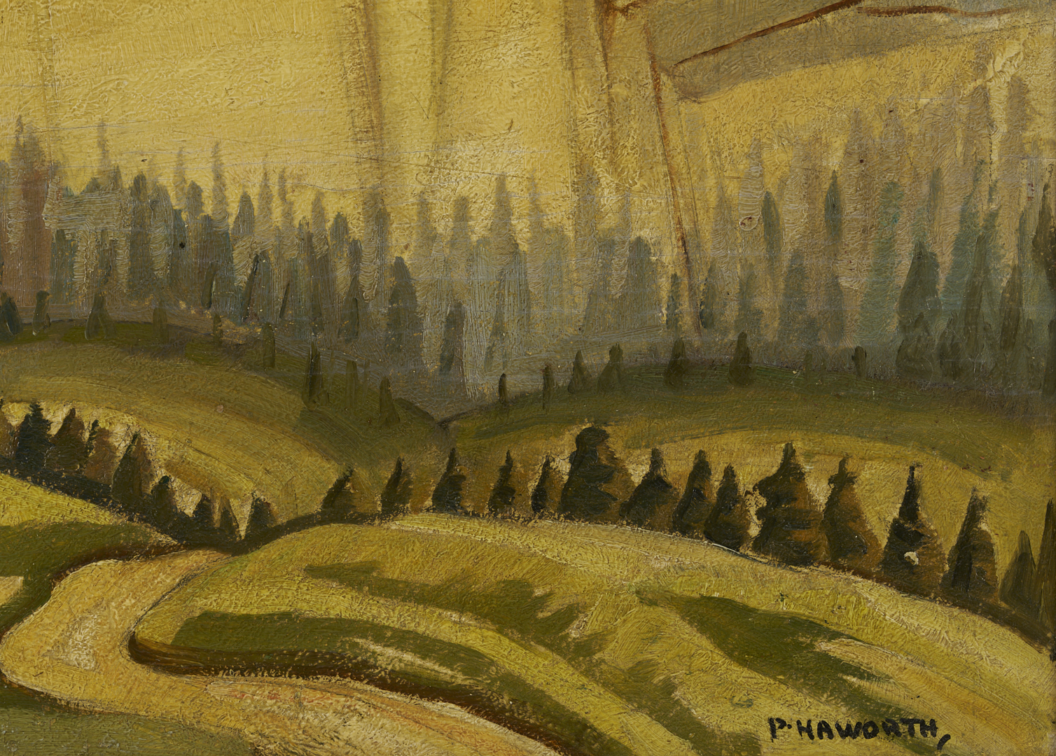 Lot 473: Peter Haworth Canadian Oil Painting, Valley of St. Anthony