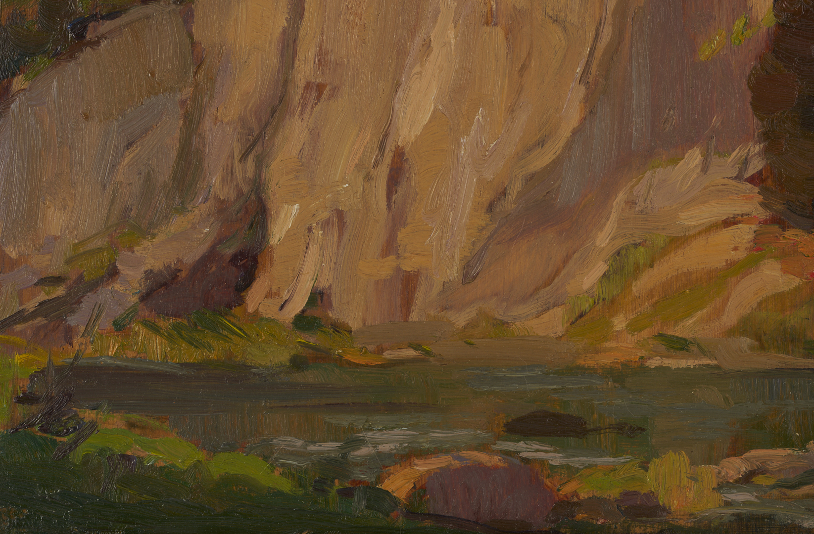 Lot 474: F. Leonard Brooks Oil Painting, Canadian Autumn Landscape