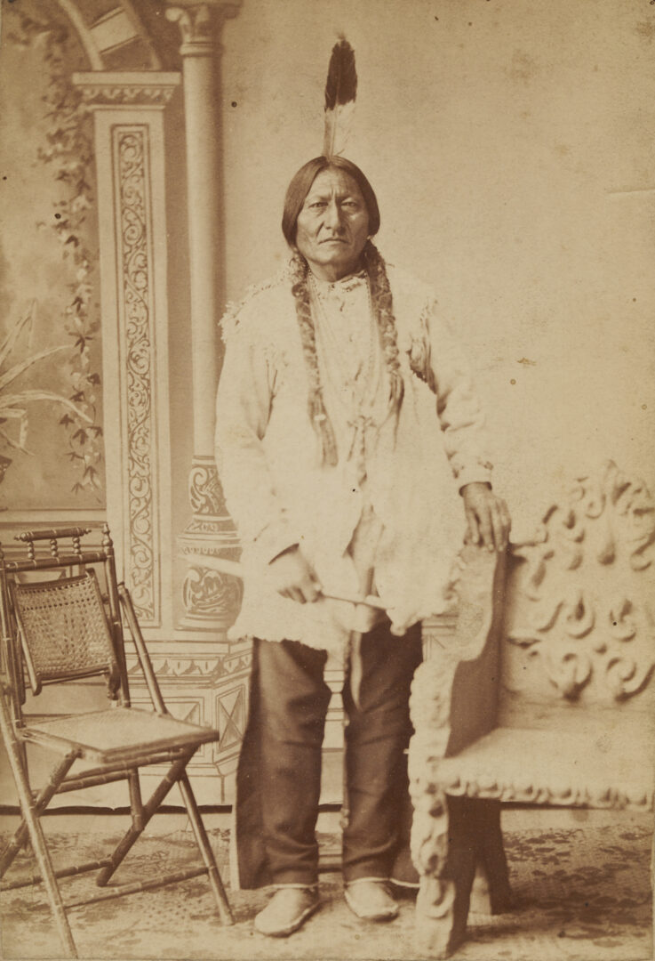 Lot 480: 2 19th C. American Indian Cabinet Cards Incl. D.F. Barry, Sitting Bull (Misidentified), & One Bull