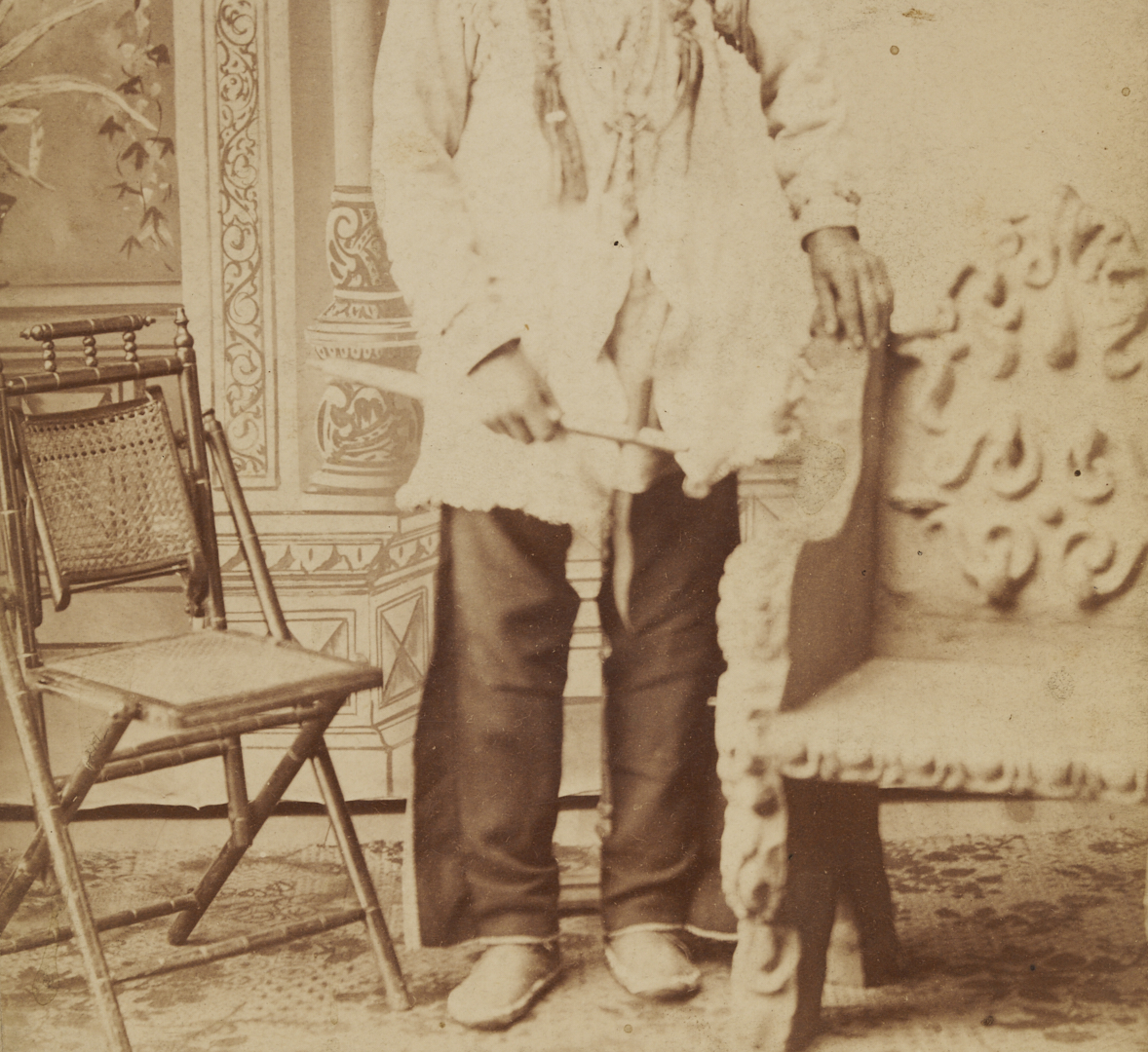 Lot 480: 2 19th C. American Indian Cabinet Cards Incl. D.F. Barry, Sitting Bull (Misidentified), & One Bull