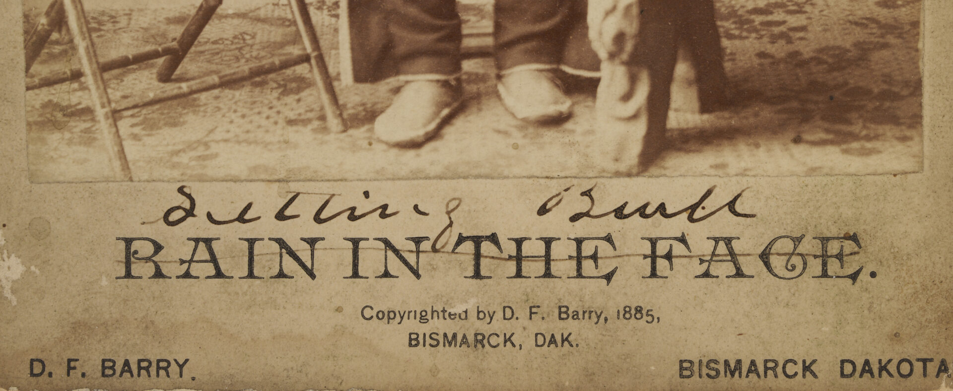 Lot 480: 2 19th C. American Indian Cabinet Cards Incl. D.F. Barry, Sitting Bull (Misidentified), & One Bull