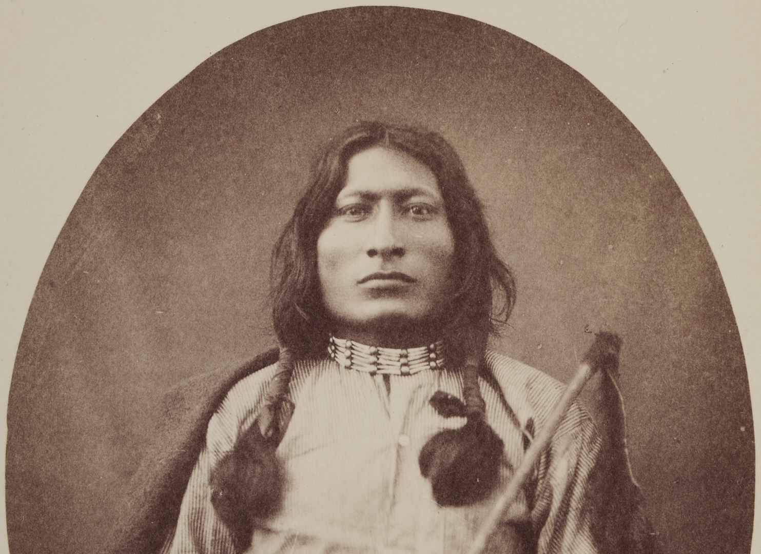 Lot 480: 2 19th C. American Indian Cabinet Cards Incl. D.F. Barry, Sitting Bull (Misidentified), & One Bull