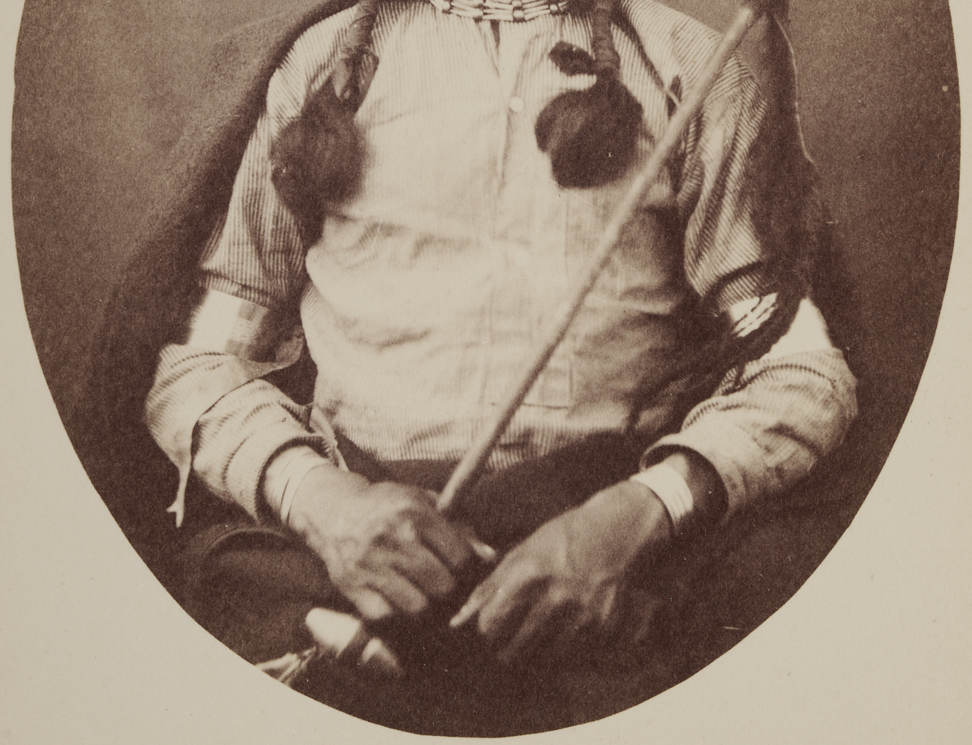 Lot 480: 2 19th C. American Indian Cabinet Cards Incl. D.F. Barry, Sitting Bull (Misidentified), & One Bull