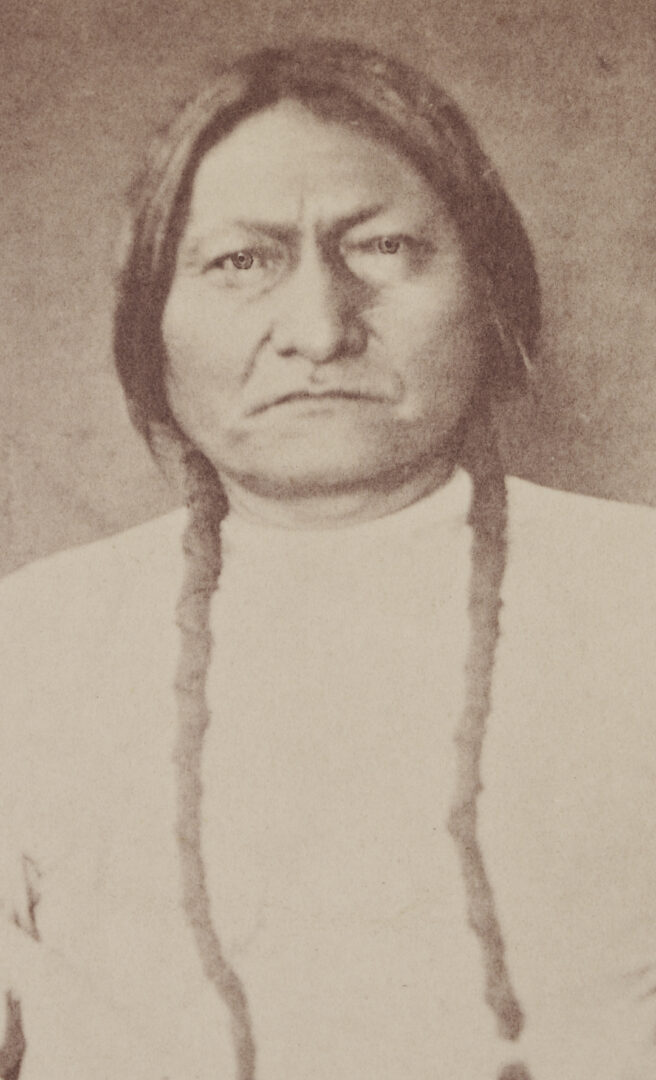 Lot 481: 2 19th C. American Indian/Sitting Bull Cabinet Cards Incl. Bailey, Dix & Mead & Buffalo Bill