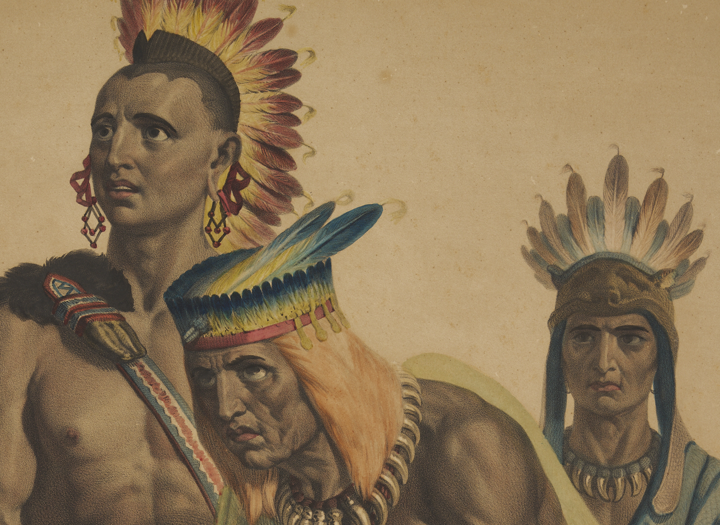 Lot 483: Rare 19th c. Julien Historical Lithograph after W. Powell, Discovery of the Mississippi