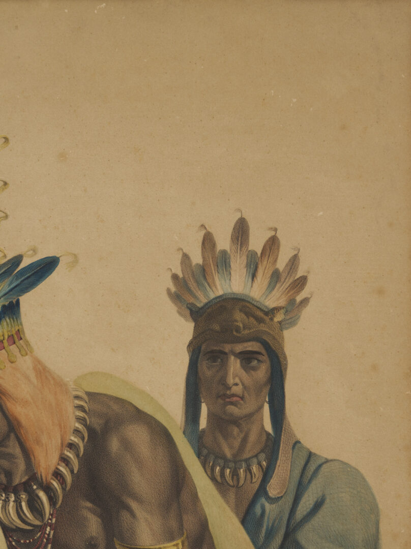 Lot 483: Rare 19th c. Julien Historical Lithograph after W. Powell, Discovery of the Mississippi