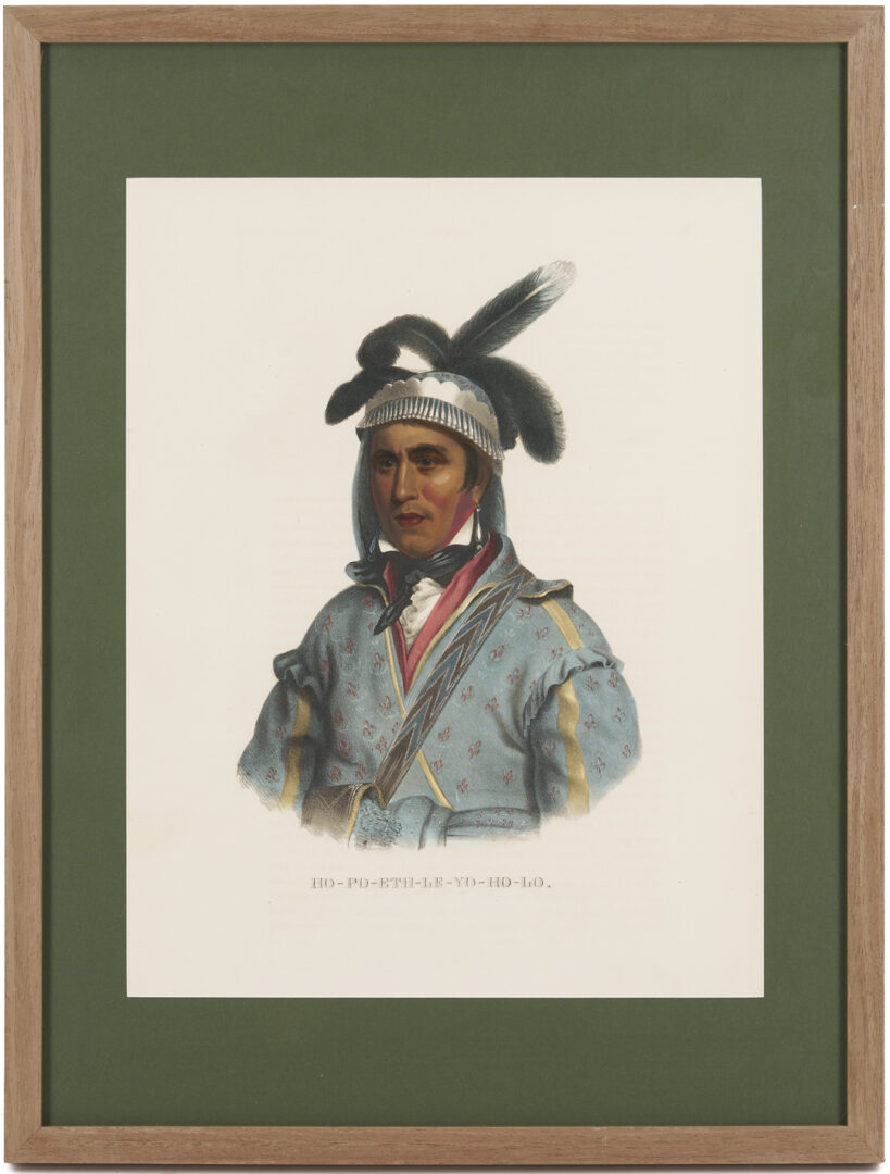 Lot 484: 3 McKenney & Hall Lithographs, History of the Indian Tribes of N. America Folio Edition