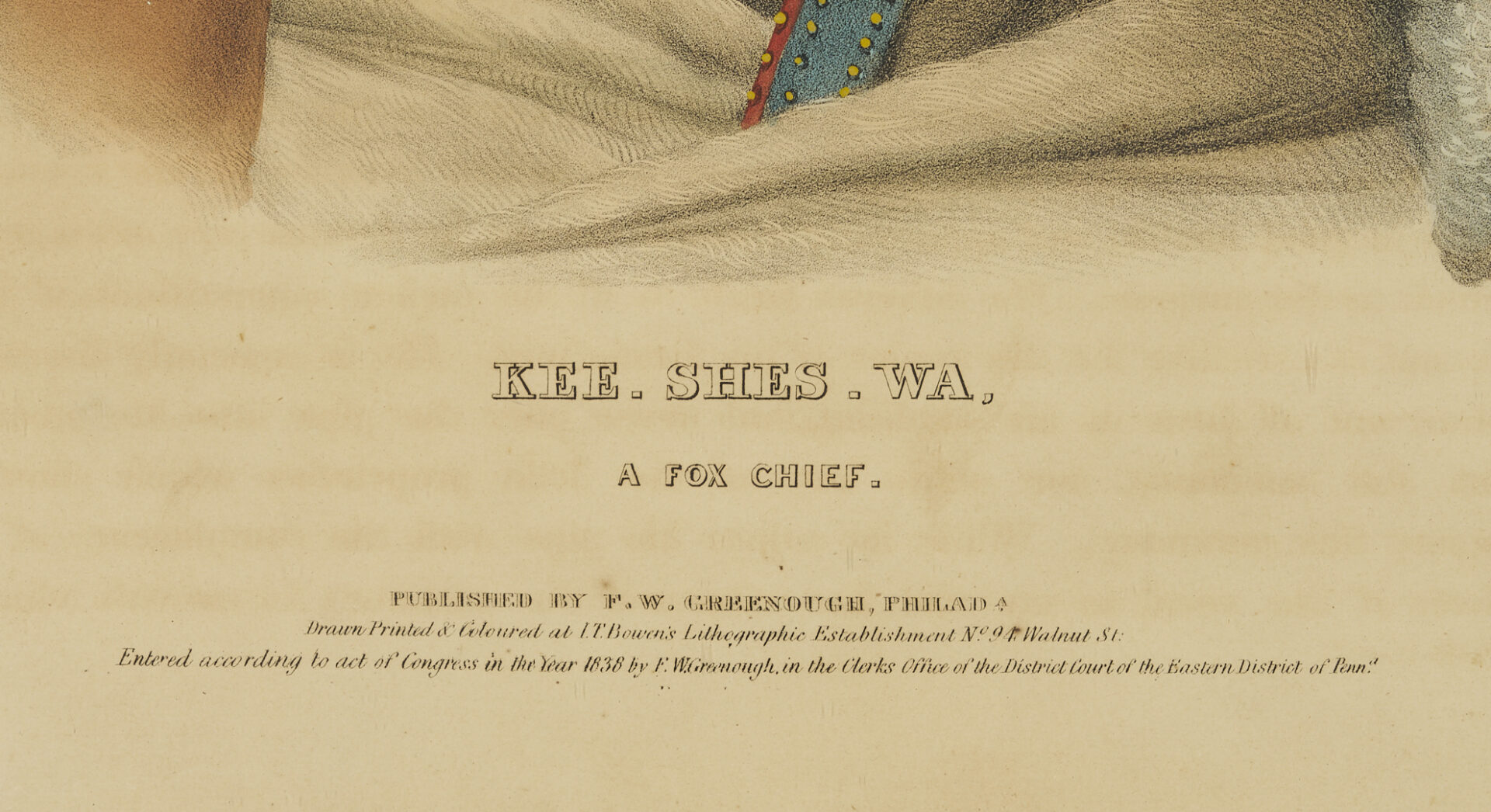 Lot 484: 3 McKenney & Hall Lithographs, History of the Indian Tribes of N. America Folio Edition