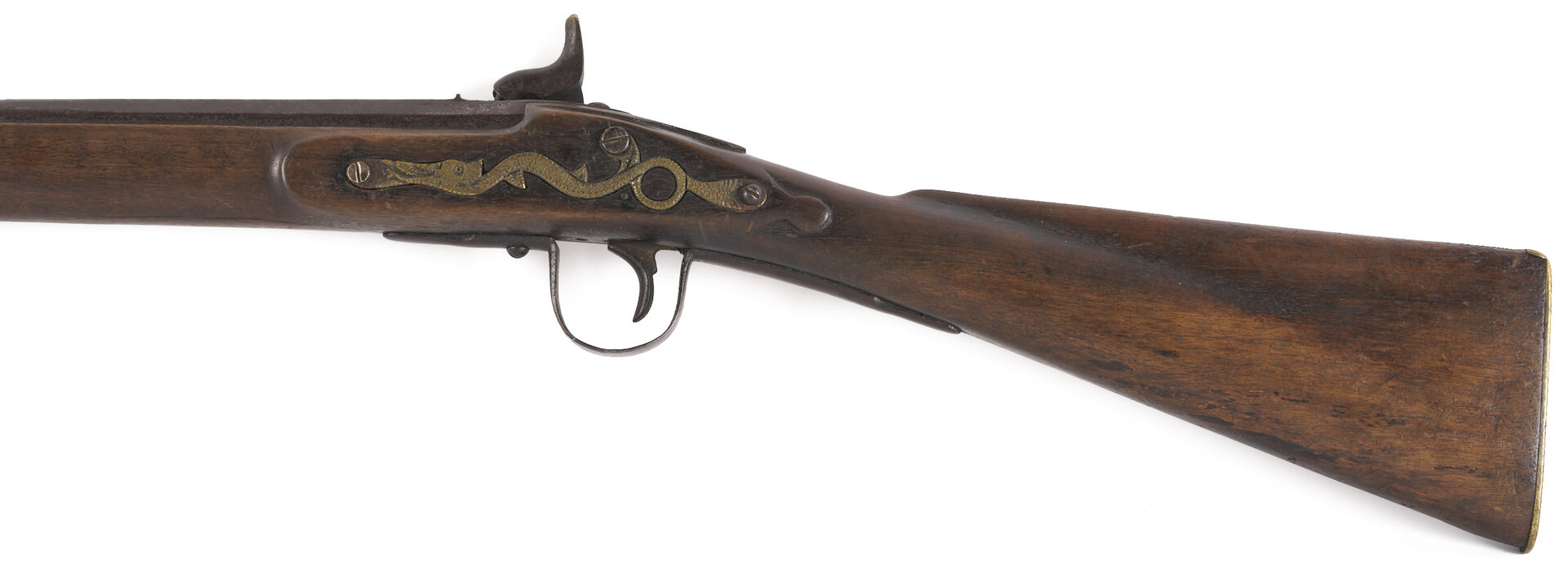 Lot 485: Plains Cree Beaded Rifle Scabbard w/ Barnett Trade Musket