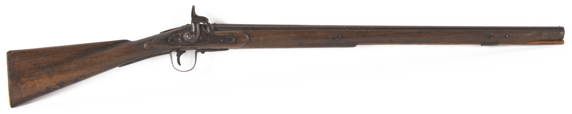Lot 485: Plains Cree Beaded Rifle Scabbard w/ Barnett Trade Musket