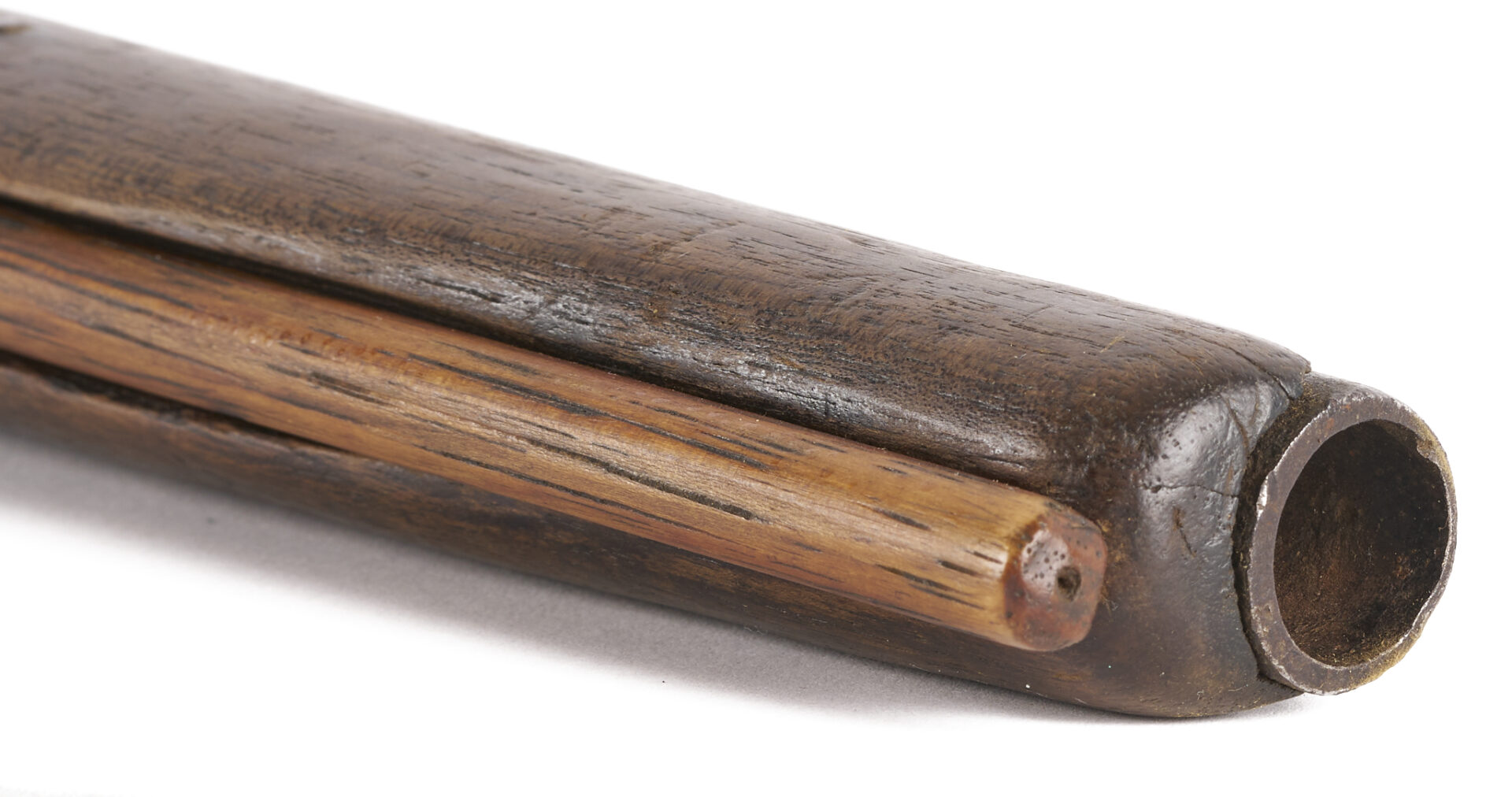 Lot 485: Plains Cree Beaded Rifle Scabbard w/ Barnett Trade Musket
