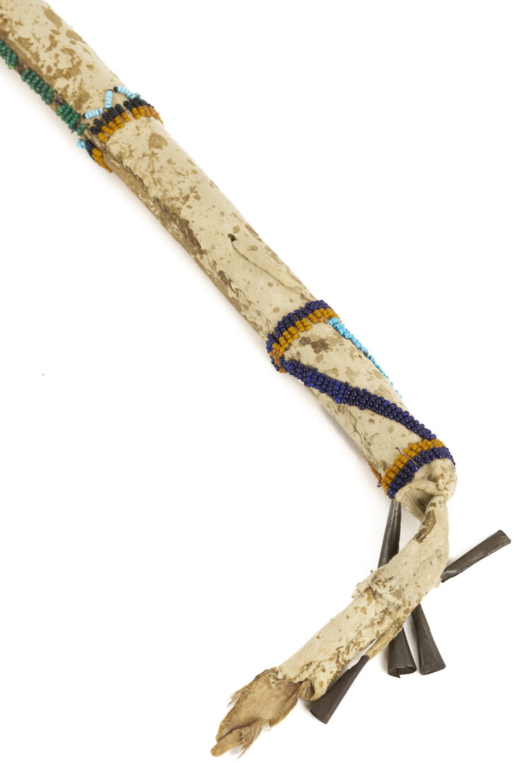 Lot 486: 2 Native American Tools: Sioux War Club & Apache Slung Shot Club