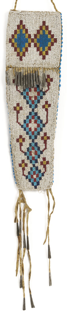 Lot 487: Native American Plains Cree Beaded Knife Sheath