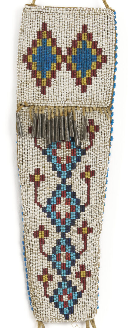 Lot 487: Native American Plains Cree Beaded Knife Sheath