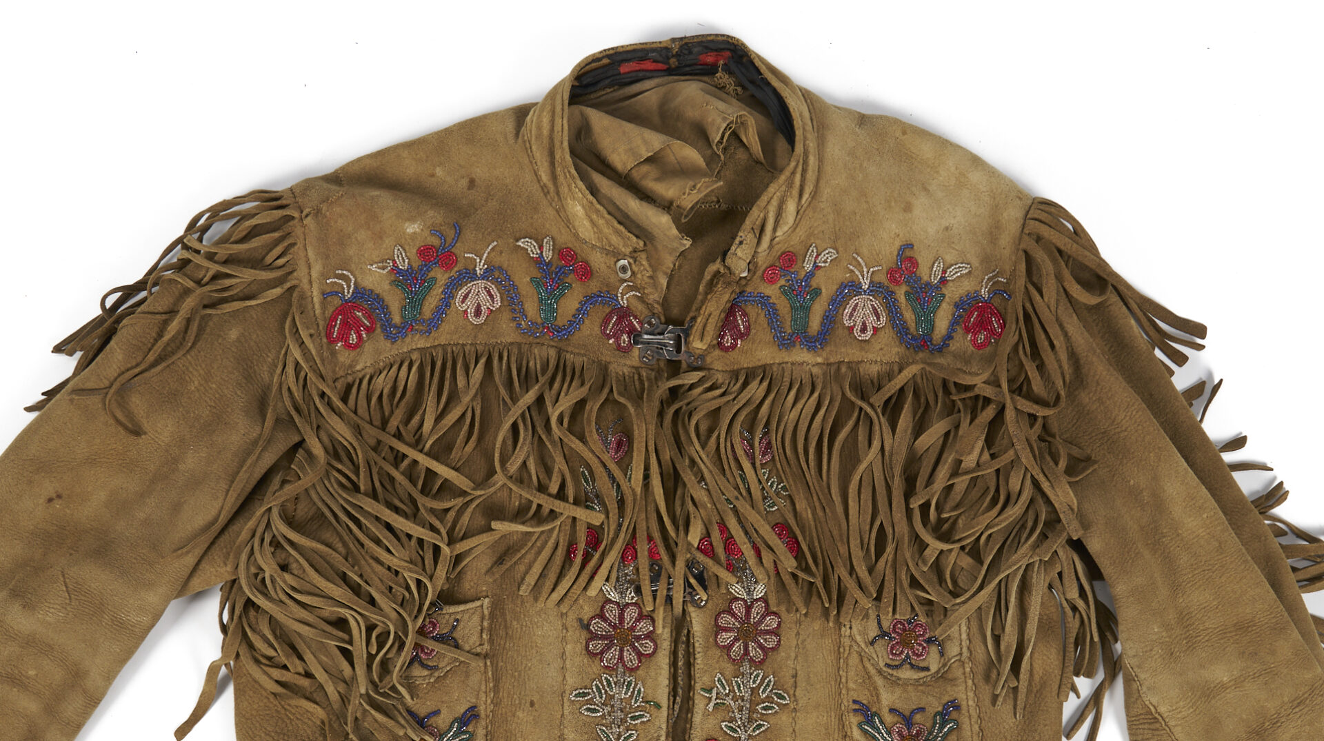 Lot 488: Native American Cree Beaded Hide Jacket