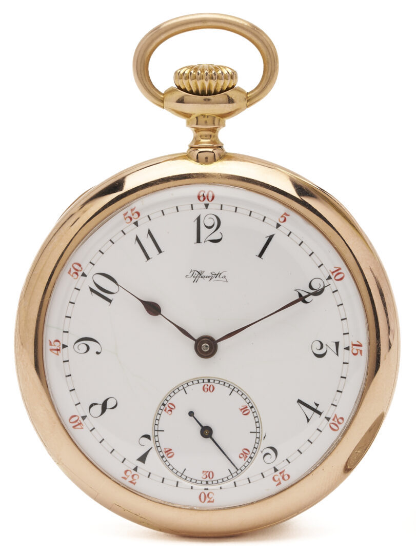 Lot 48: Tiffany 18K Rose Gold Pocket Watch