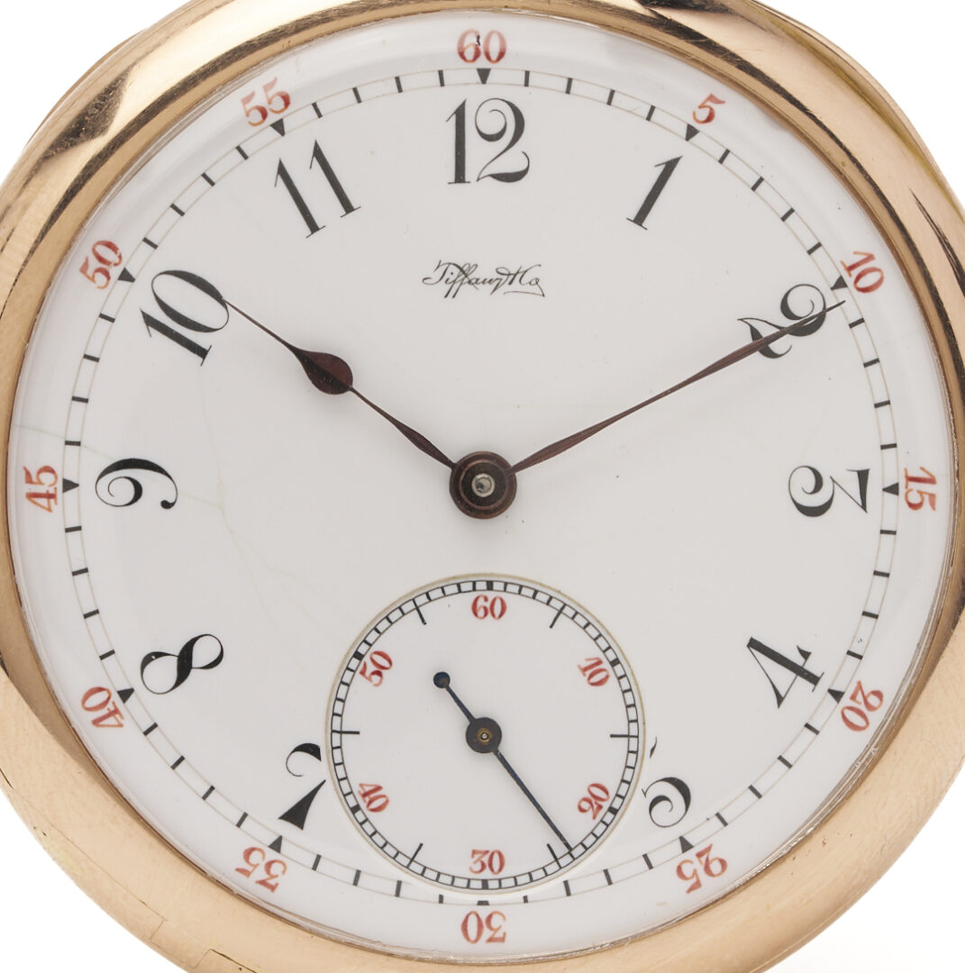 Lot 48: Tiffany 18K Rose Gold Pocket Watch