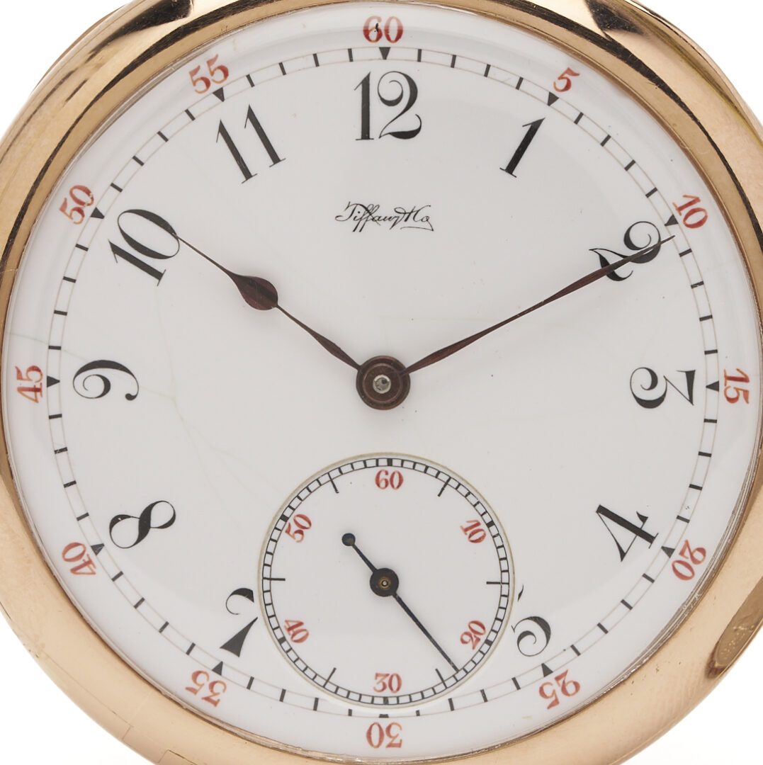 Lot 48: Tiffany 18K Rose Gold Pocket Watch