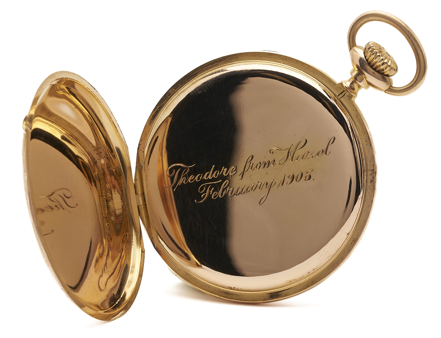 Lot 48: Tiffany 18K Rose Gold Pocket Watch