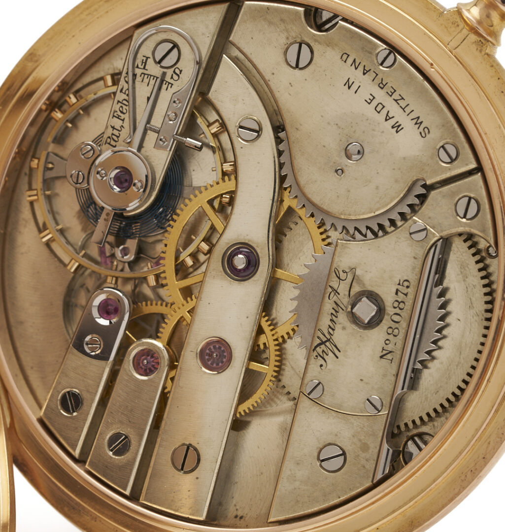Lot 48: Tiffany 18K Rose Gold Pocket Watch