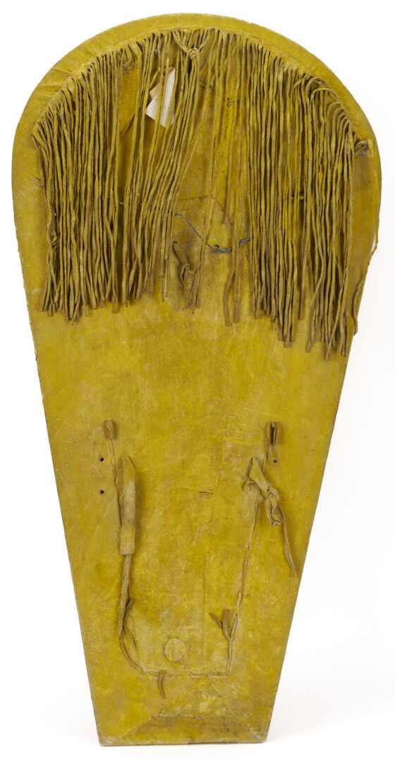 Lot 492: Large Ute Beaded Hide Doll Cradle Board