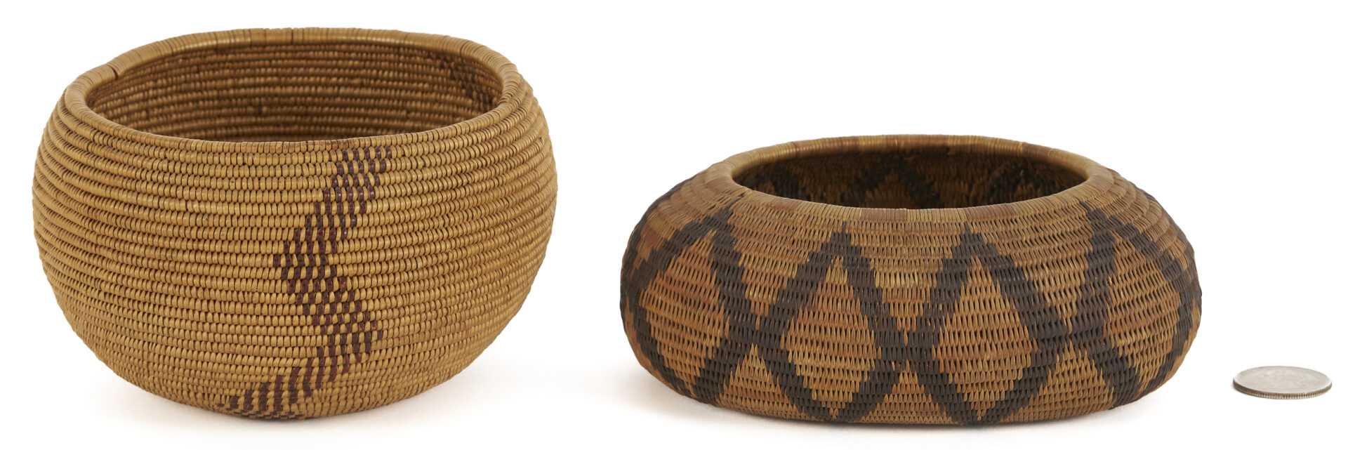 Lot 495: 2 Northern California Native American Baskets