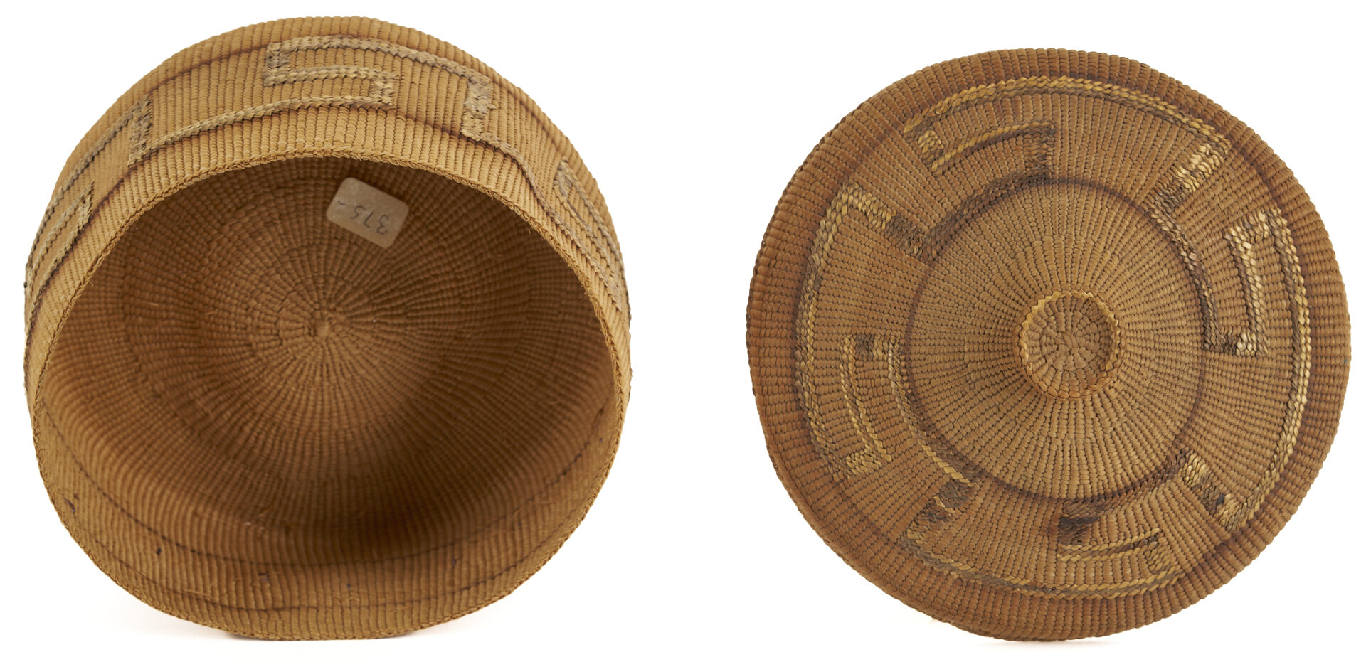 Lot 496: 2 Northwest Coast Native American Baskets: Tlinglet & Hupa