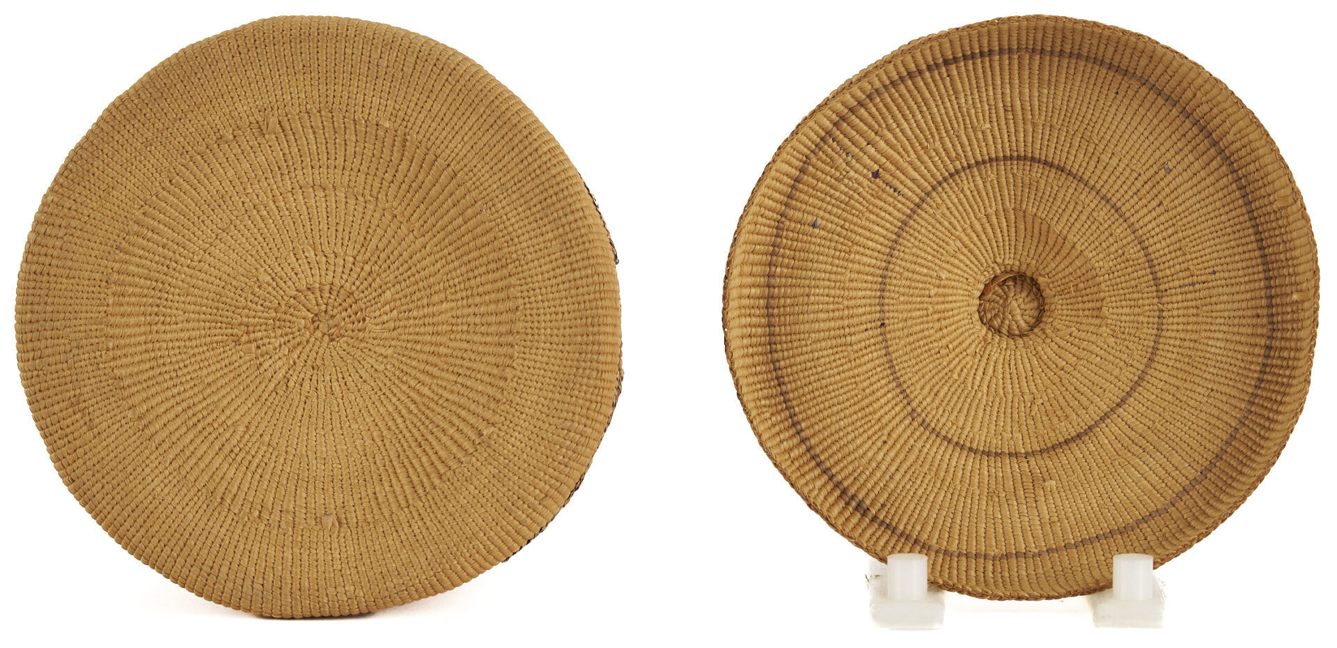 Lot 496: 2 Northwest Coast Native American Baskets: Tlinglet & Hupa
