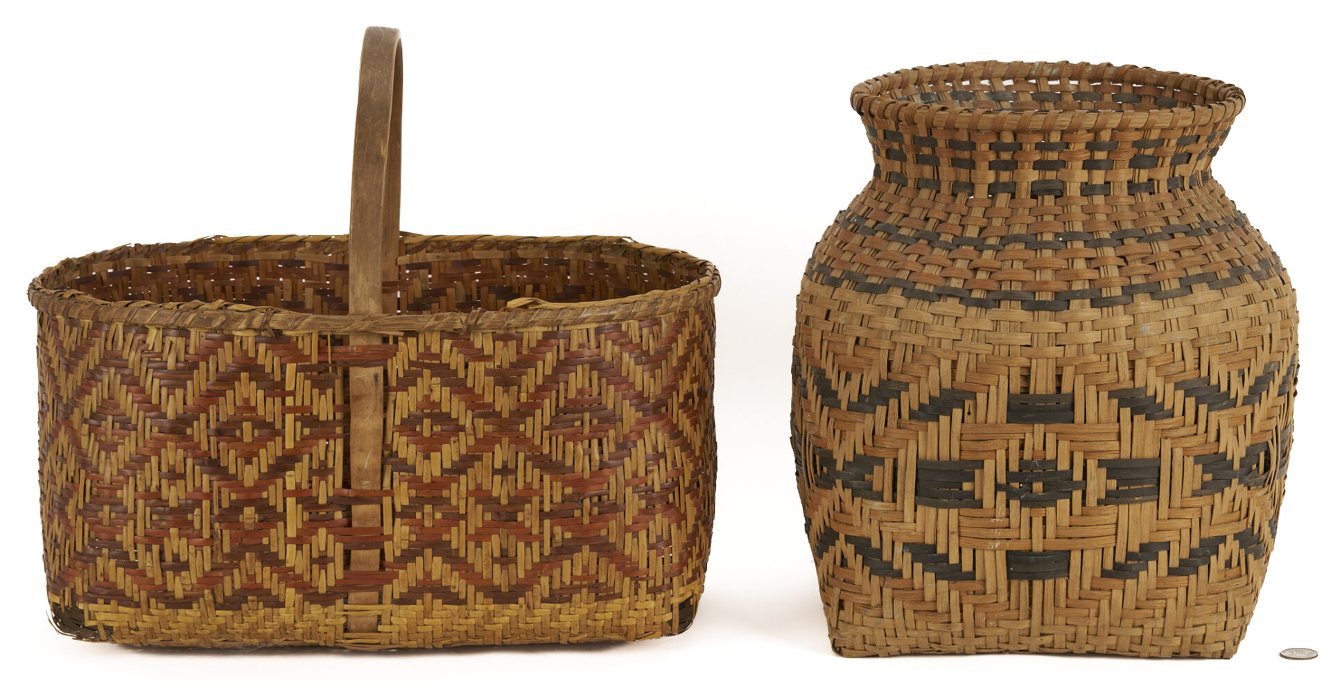 Lot 499: 4 Native American Cherokee Baskets