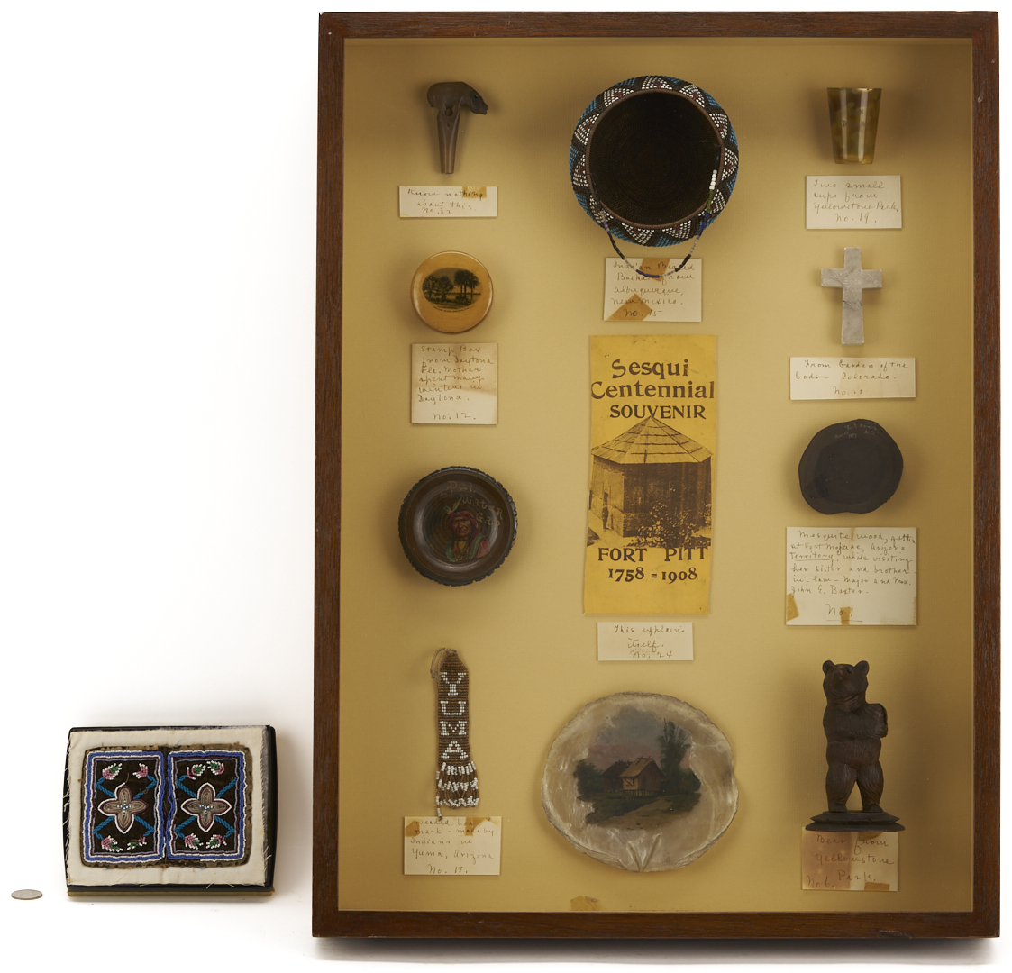 Lot 500: Souvenir Shadowbox Collection, Incl. Native American