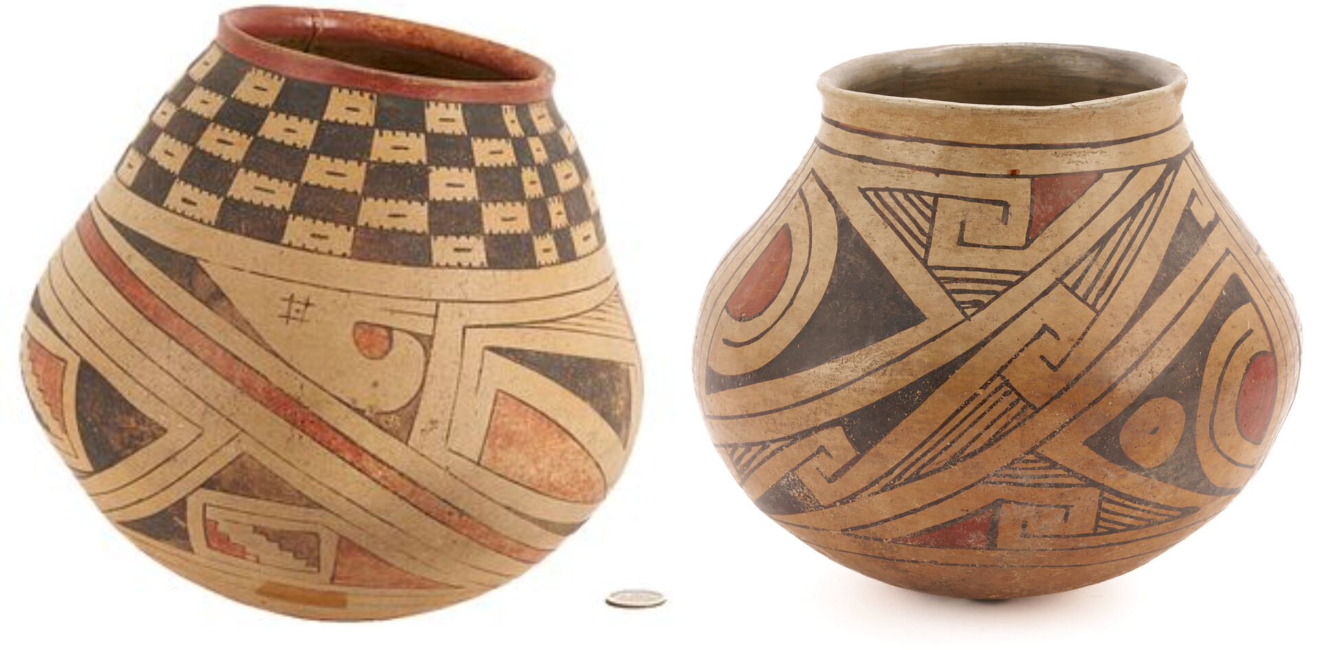 Lot 505: 2 Pre-Columbian Casas Grandes Pottery Ollas, Ex-Fleischer Collection