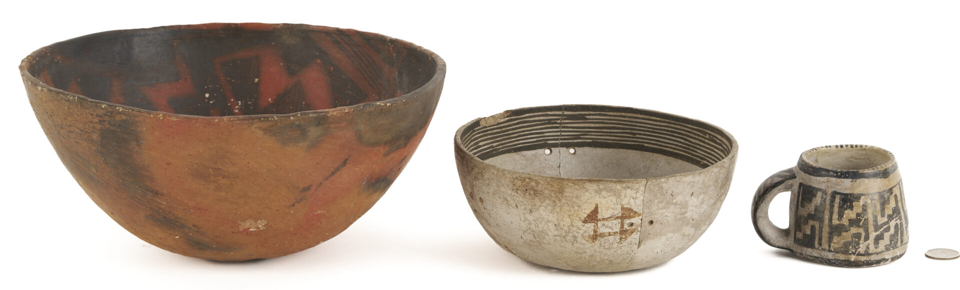 Lot 506: 3 Native American Prehistoric Pottery Items