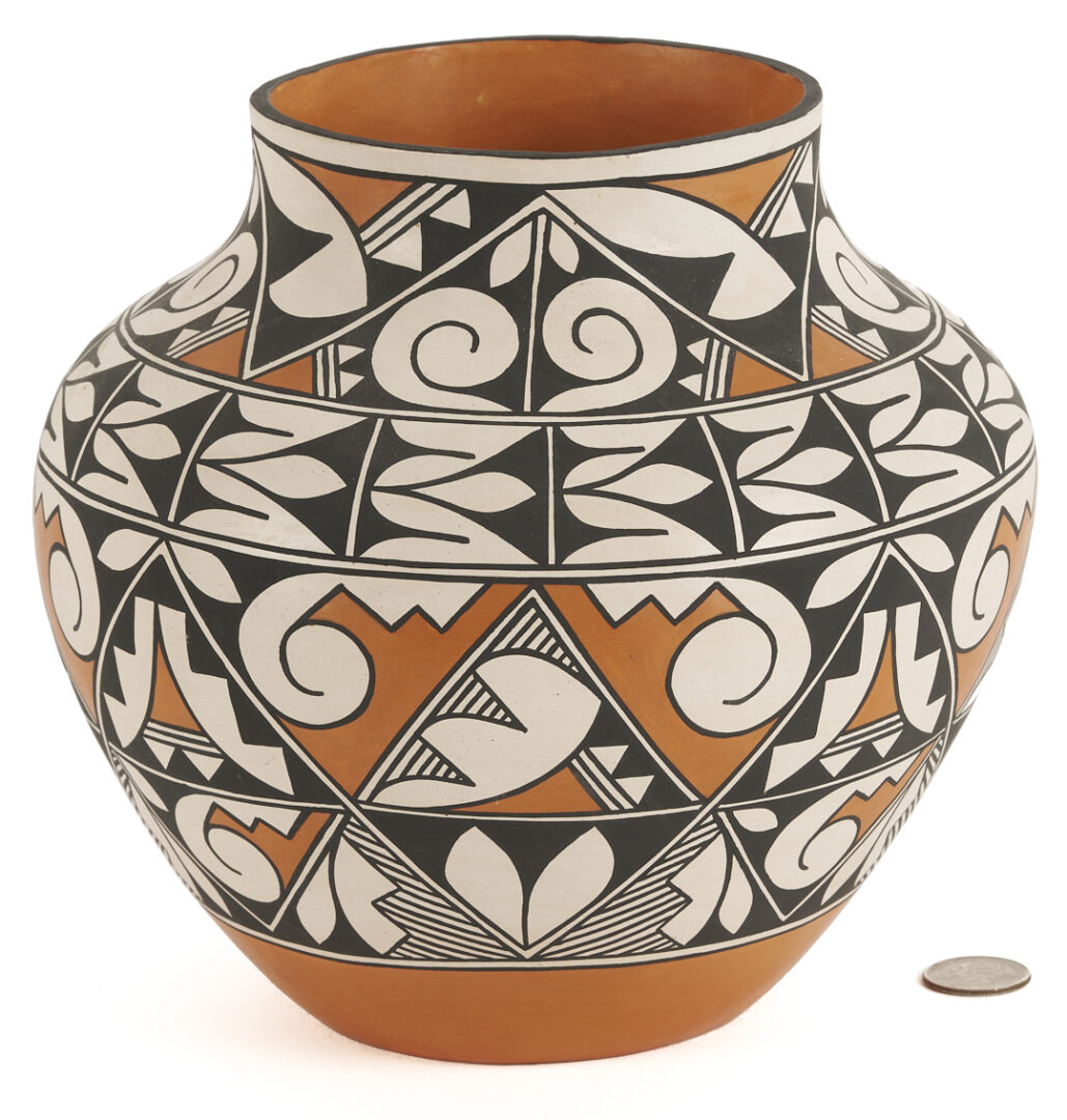 Lot 507: Native American Acoma Pottery Olla Jar, R. Patricio
