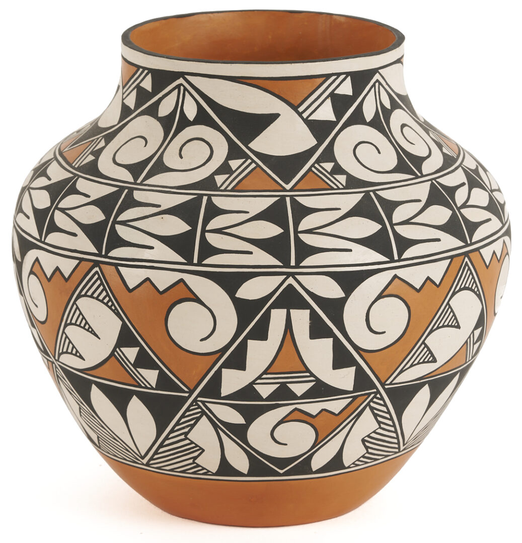 Lot 507: Native American Acoma Pottery Olla Jar, R. Patricio
