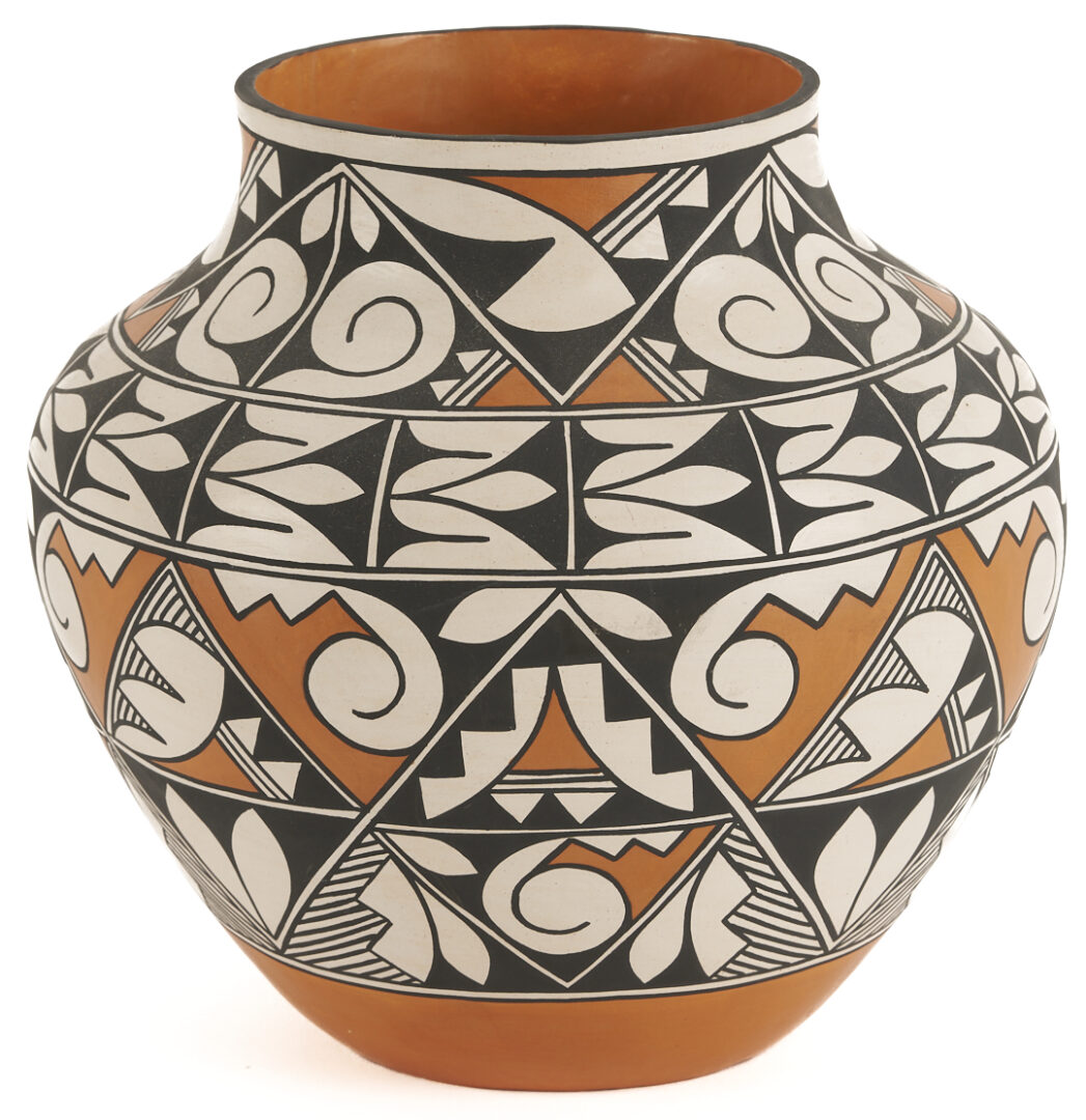 Lot 507: Native American Acoma Pottery Olla Jar, R. Patricio