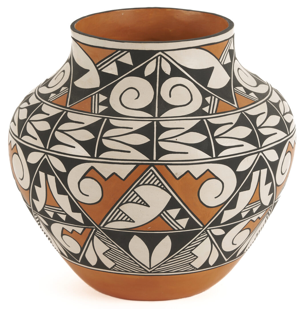 Lot 507: Native American Acoma Pottery Olla Jar, R. Patricio