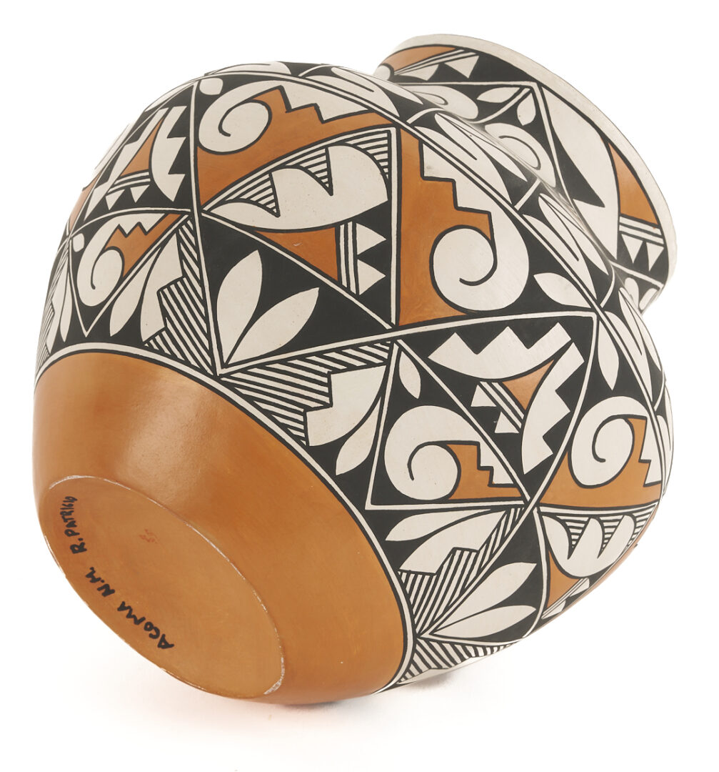 Lot 507: Native American Acoma Pottery Olla Jar, R. Patricio