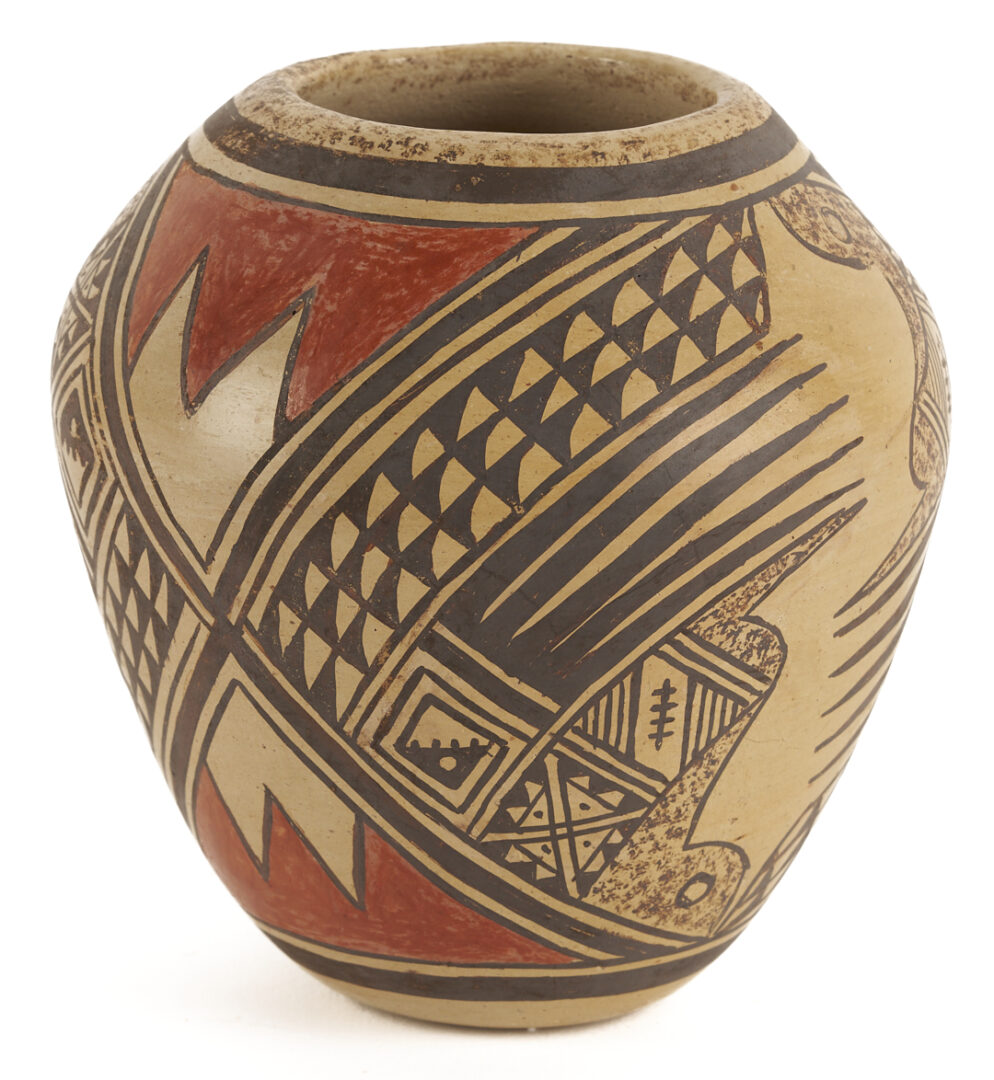 Lot 508: 3 Native American Hopi Pottery Items