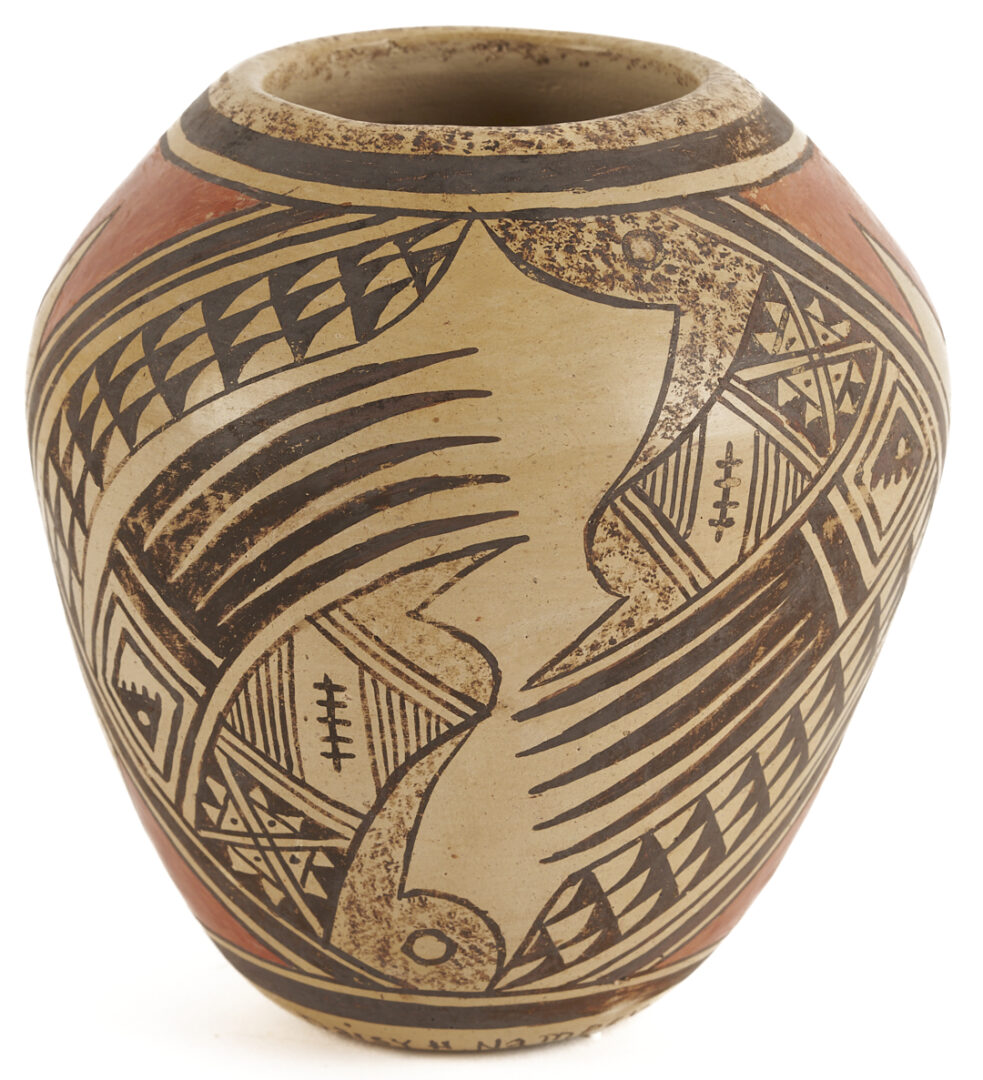 Lot 508: 3 Native American Hopi Pottery Items